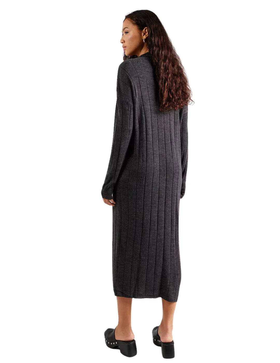 Vestido Punto Only Onltess Gris Oscuro | Bicos de Fío