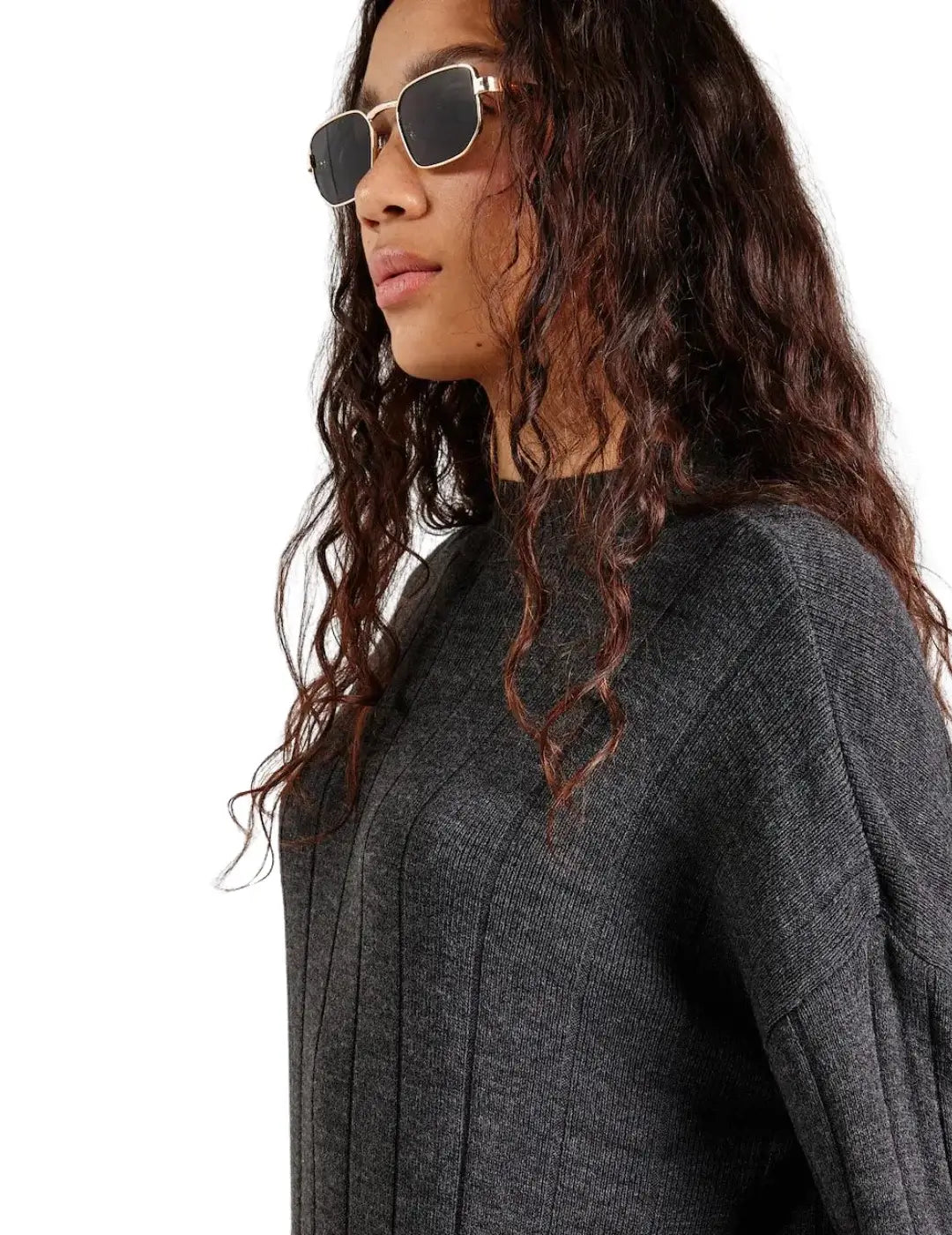 Vestido Punto Only Onltess Gris Oscuro | Bicos de Fío