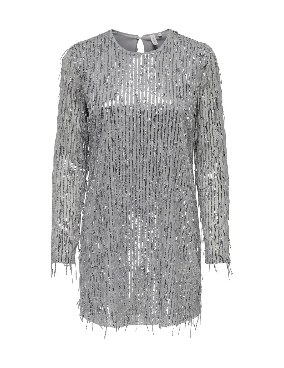 Vestido Fiesta ONLY Anika Plata | Bicos de Fío