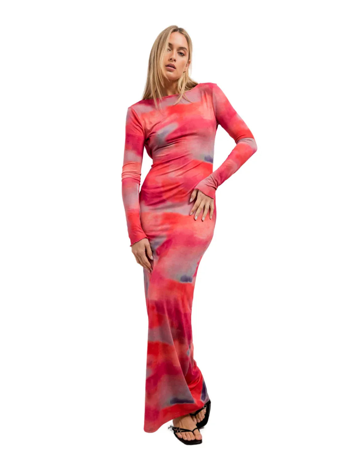 Vestido Largo Estampado BdeF Rojo | Bicos de Fío