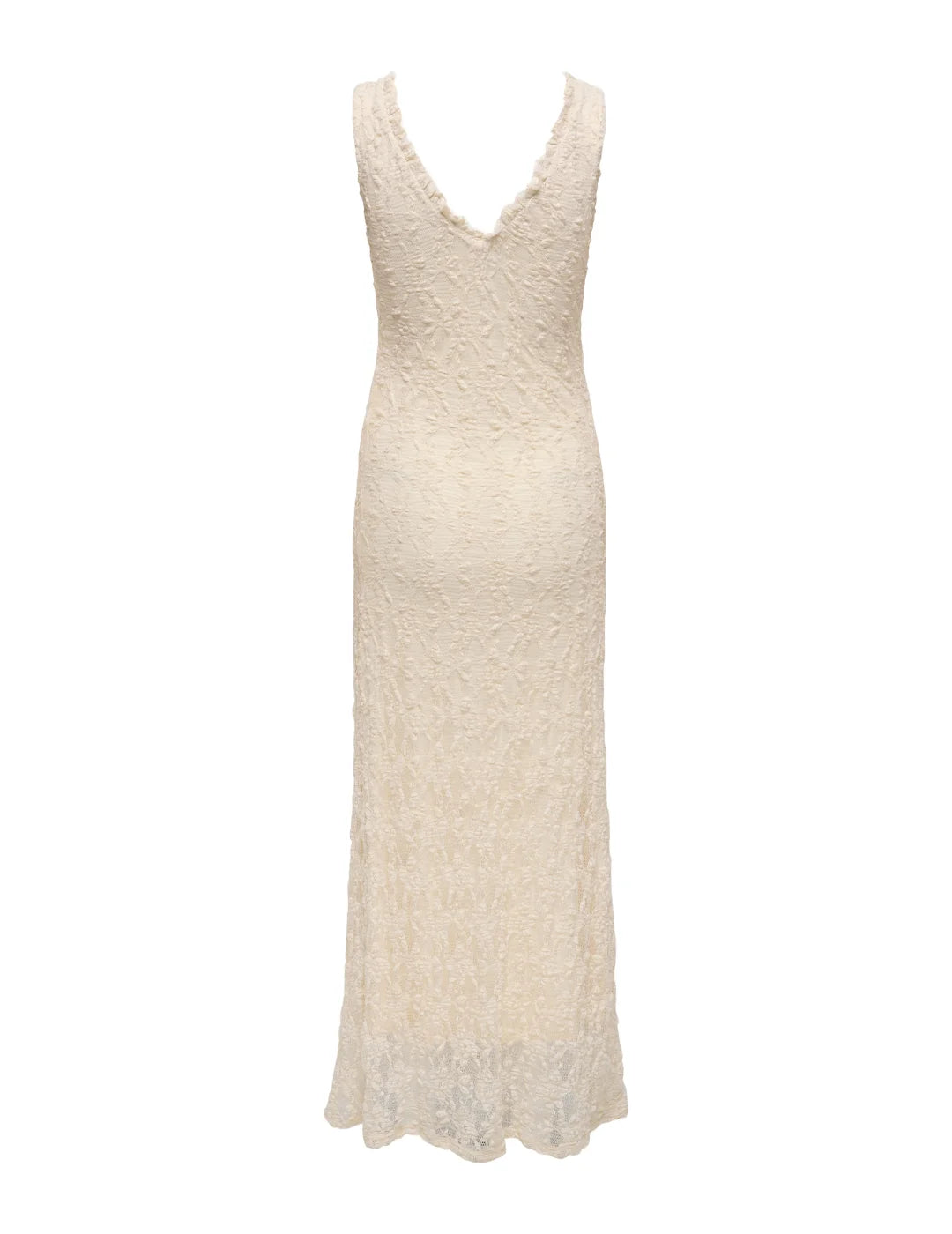 Vestido Largo ONLY Albina Crudo | Bicos de Fío
