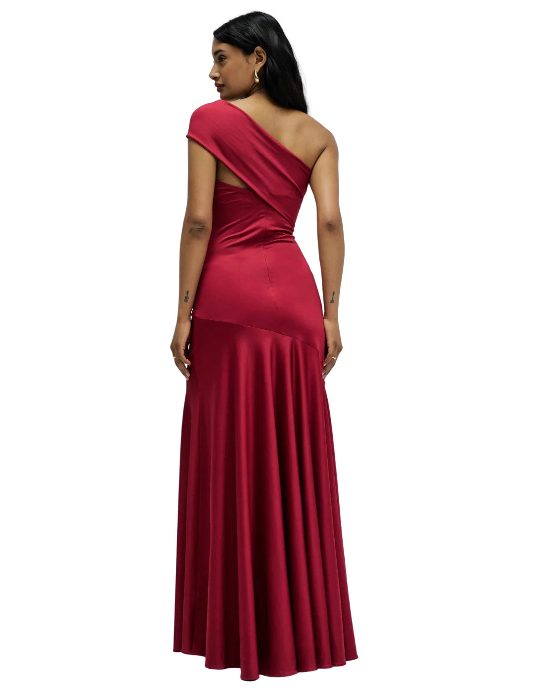 Vestido Largo Salsa Jeans Detalle Dorado Rojo | Bicos de Fío