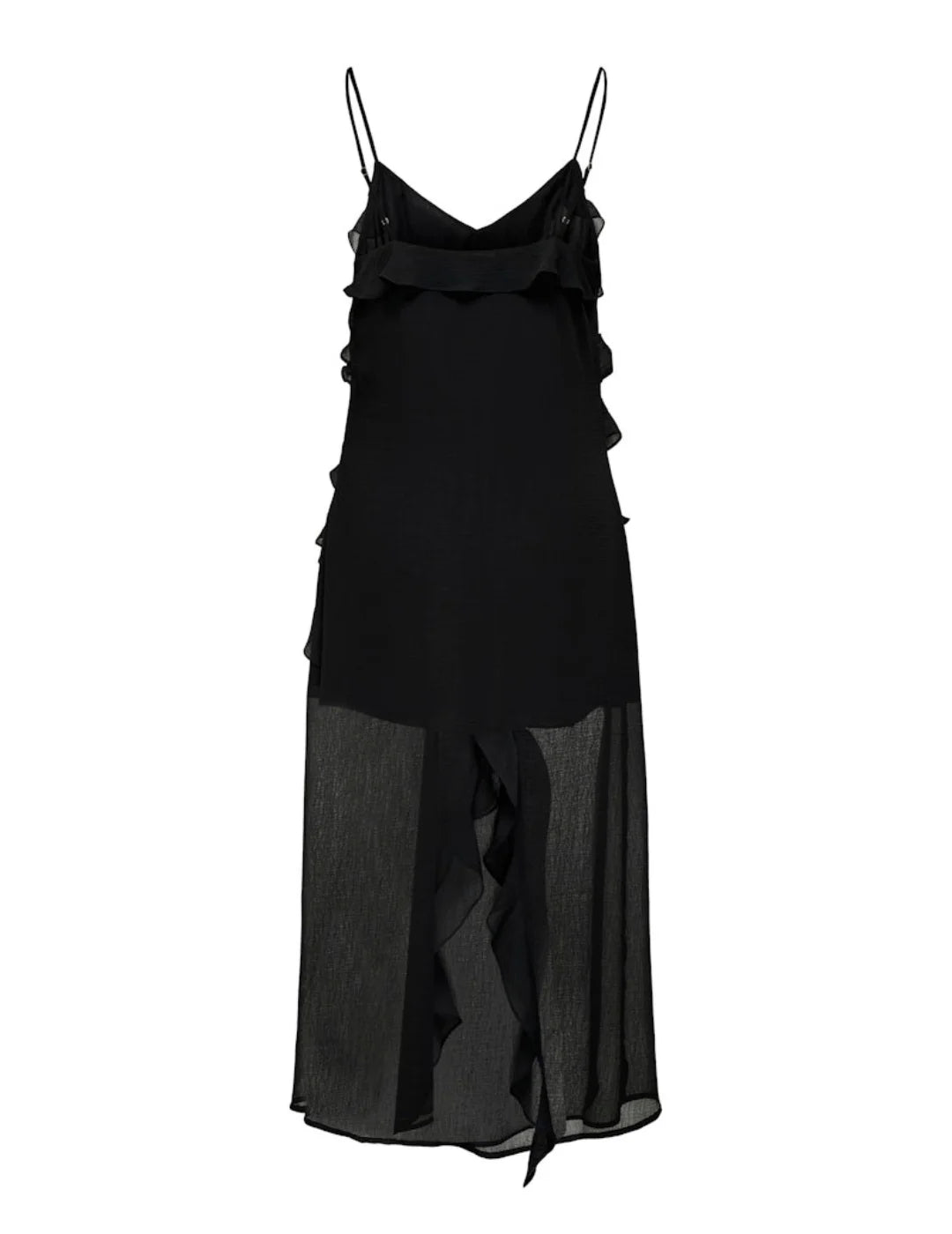 Vestido Volantes ONLY Sine Negro | Bicos de Fío