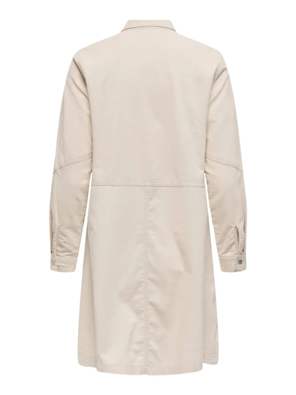 Vestido Camisero Corto ONLY Aime Beige - Bicos de Fío