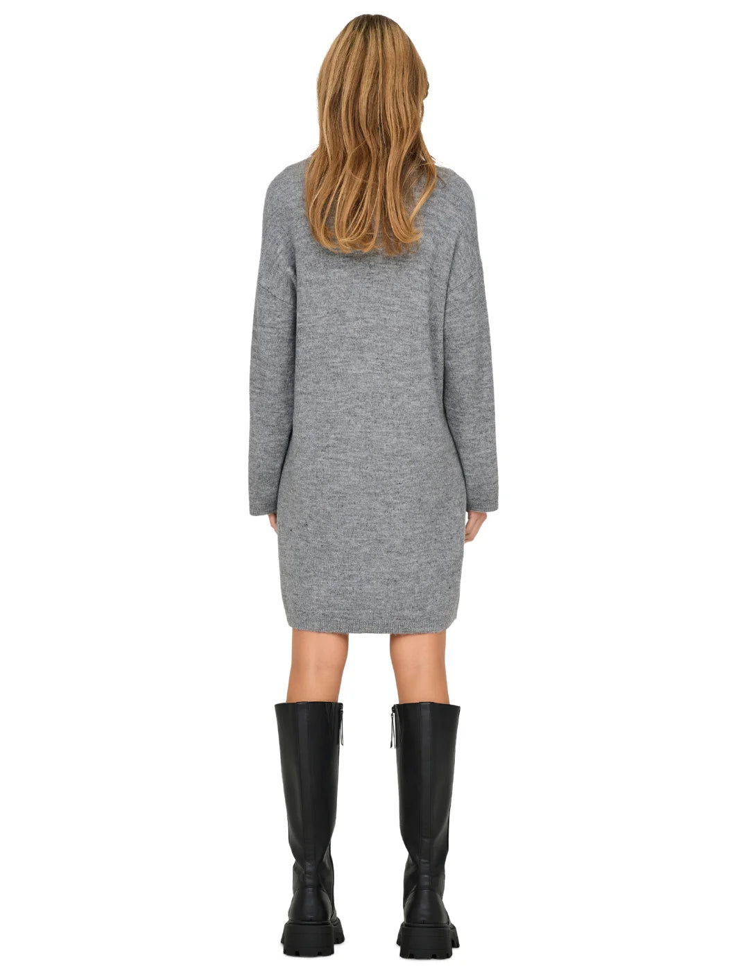 Vestido De Punto Only Onltalio Gris | Bicos de Fío
