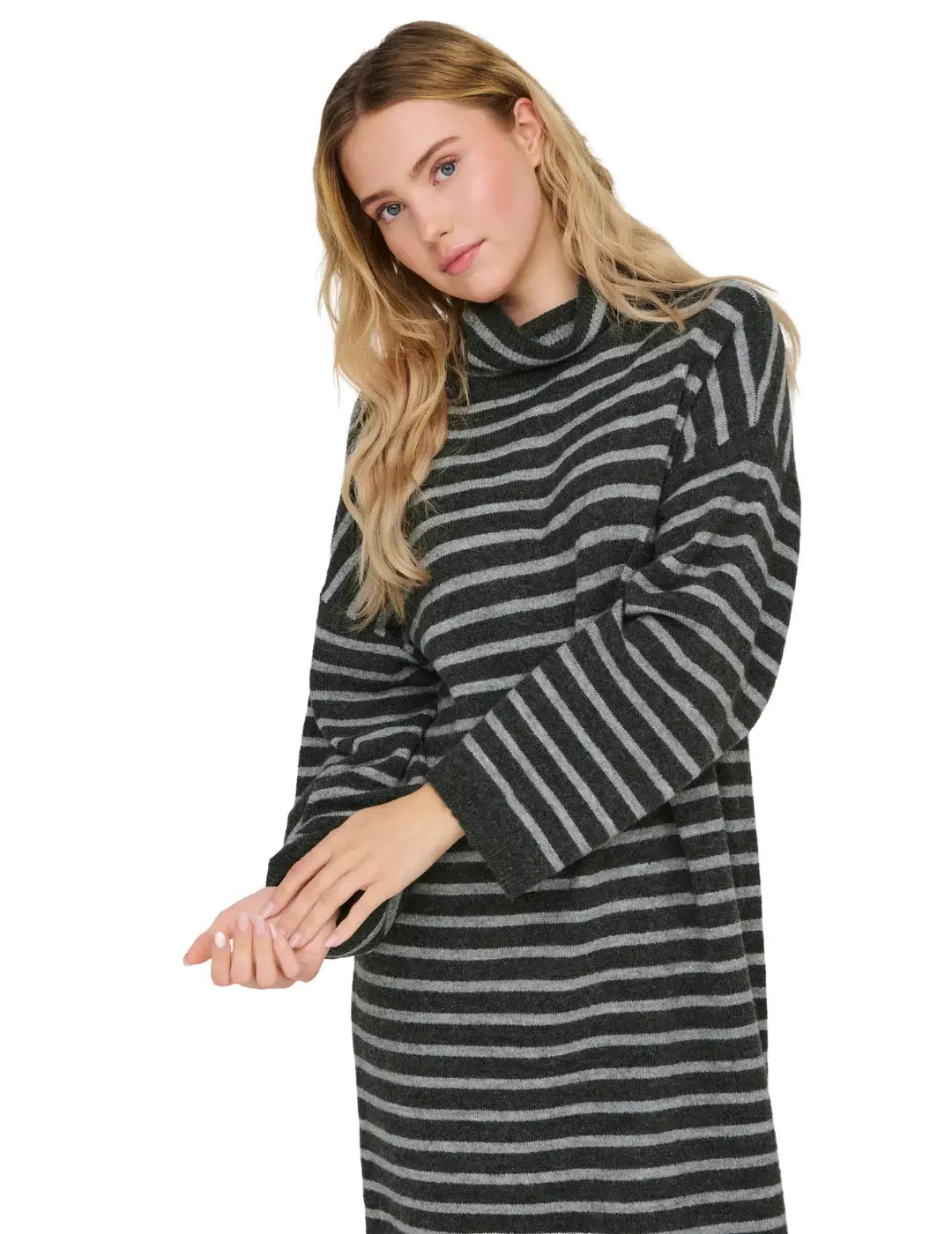 Vestido De Punto Only Onltalio Rayas Negro | Bicos de Fío
