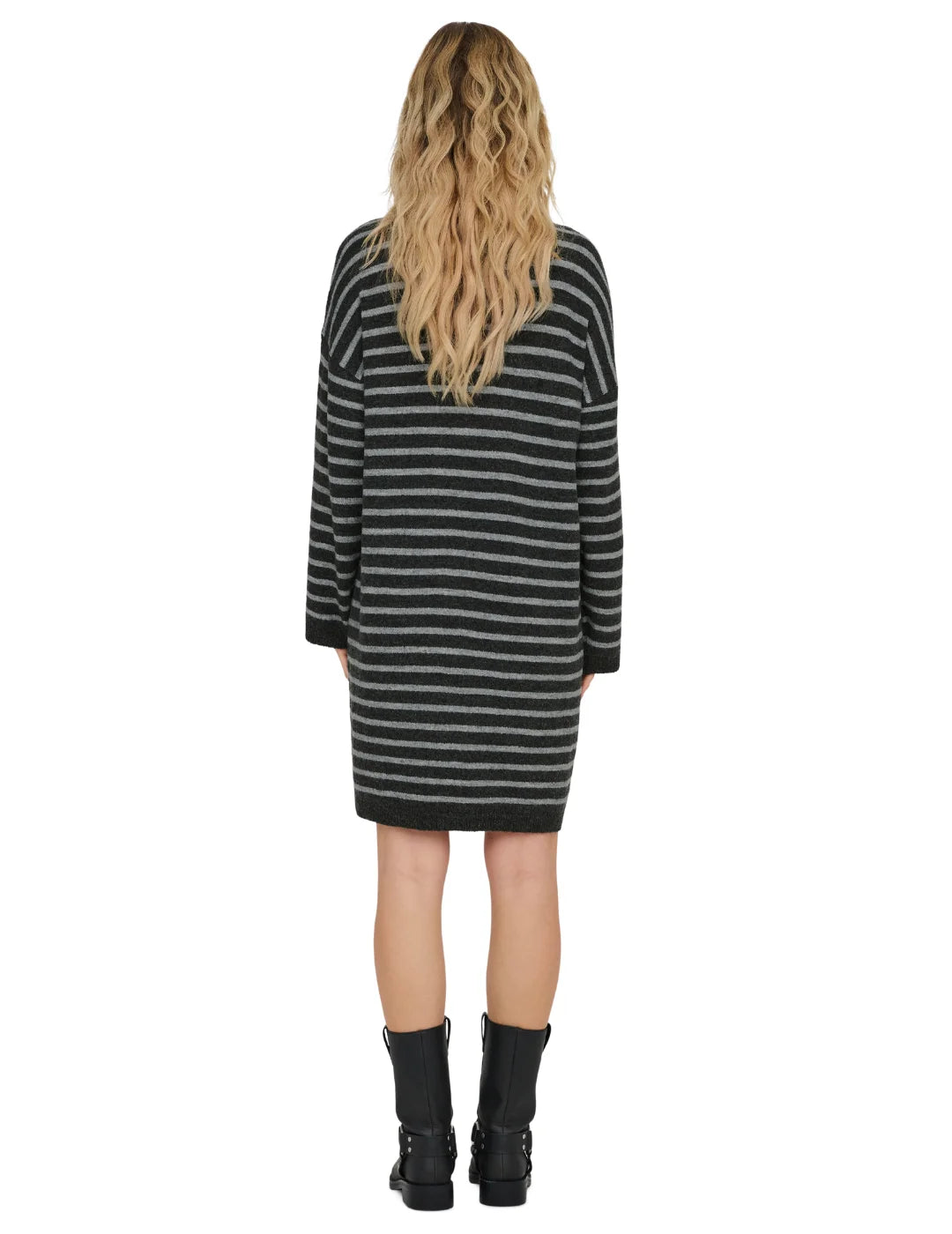 Vestido De Punto Only Onltalio Rayas Negro | Bicos de Fío