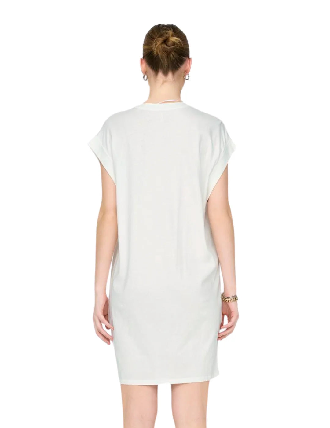 Vestido De Algodón Only Onllucy Butterfly Blanco | Bicos de Fío