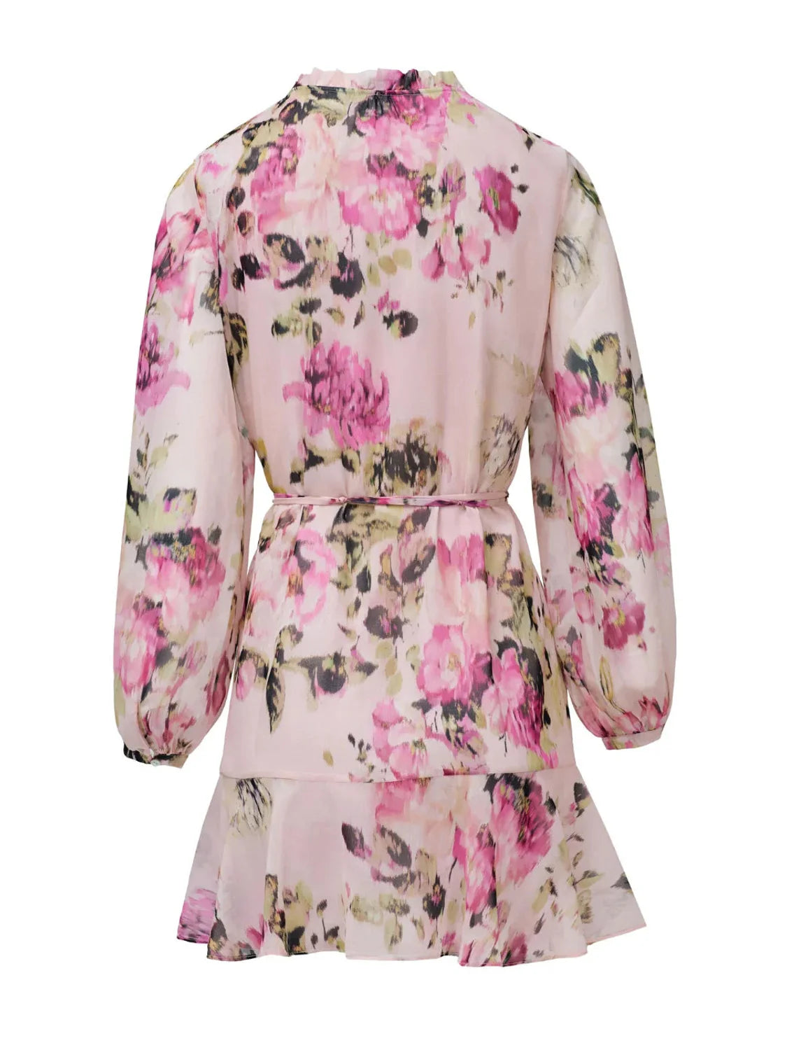 Vestido Patrón Floral Salsa Jeans Rosa | Bicos de Fío