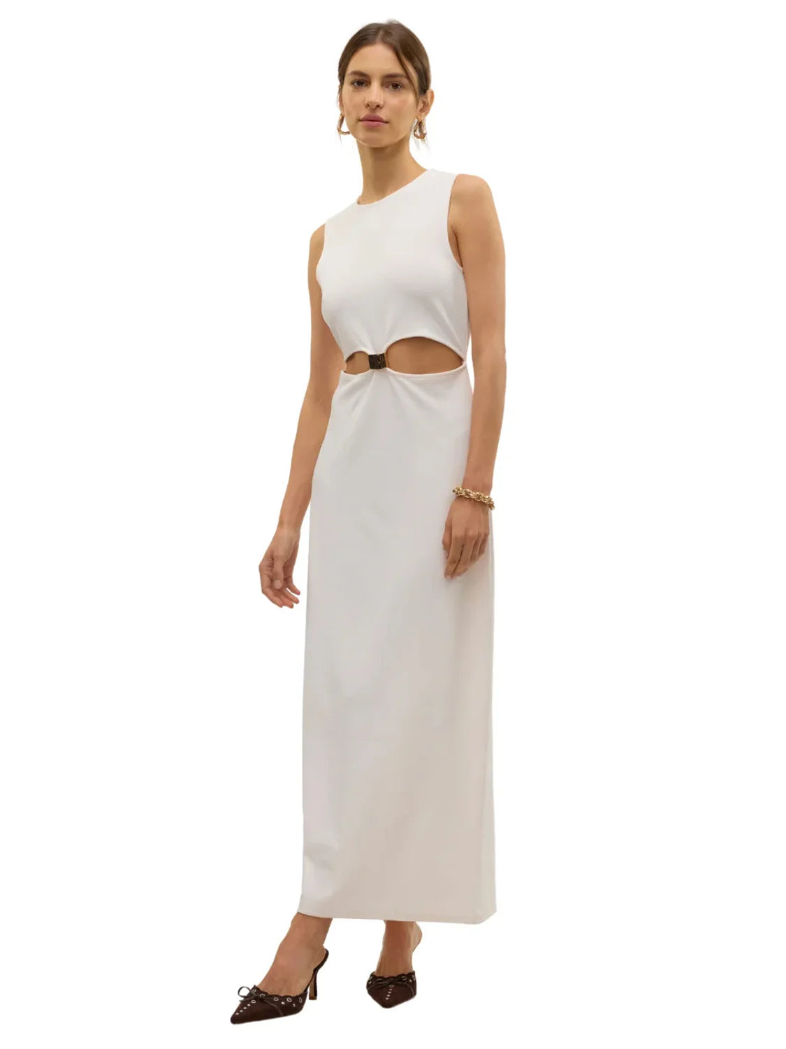 Vestido Tobillo VERO MODA Allison Beige | Bicos de Fío