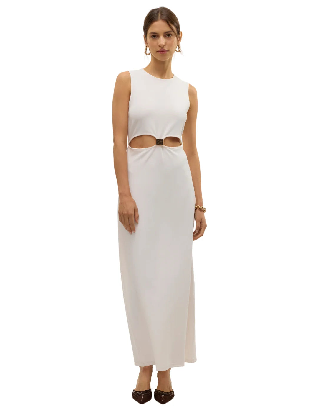 Vestido Tobillo VERO MODA Allison Beige | Bicos de Fío