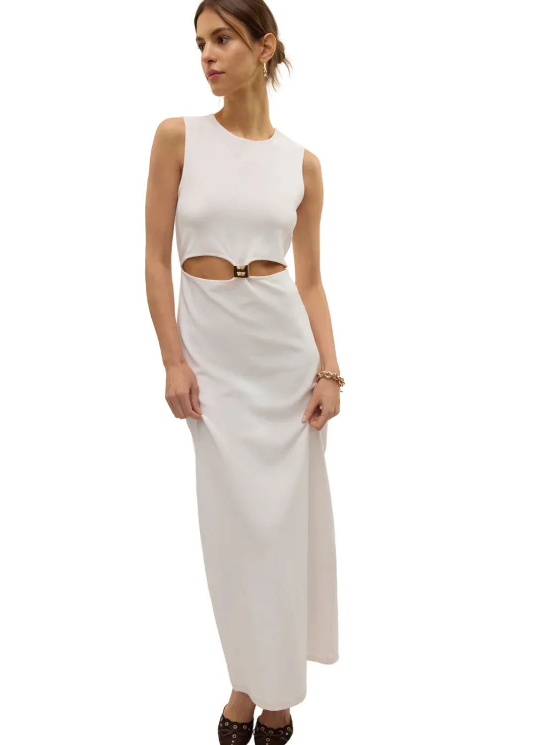 Vestido Tobillo VERO MODA Allison Beige | Bicos de Fío