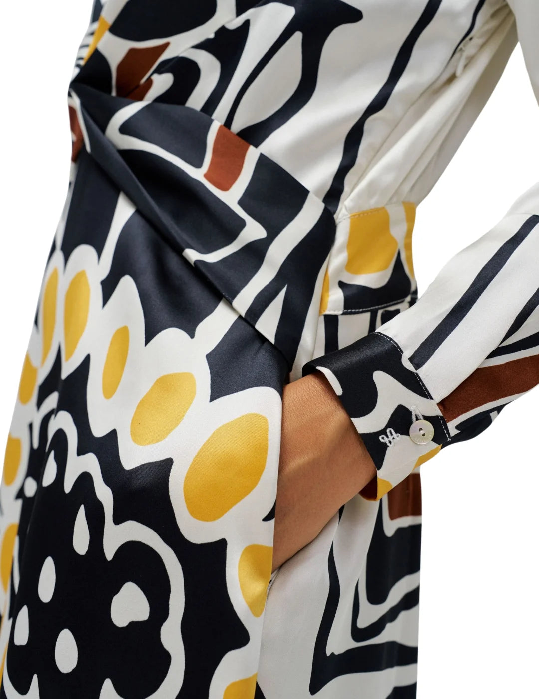 Vestido Midi Salsa Jeans Twisted Amarillo | Bicos de Fío