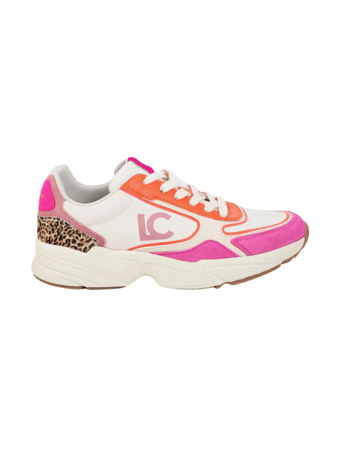 Zapatilla Tipo Running Lola Casademunt Blanco-Rosa | Bicos de Fío