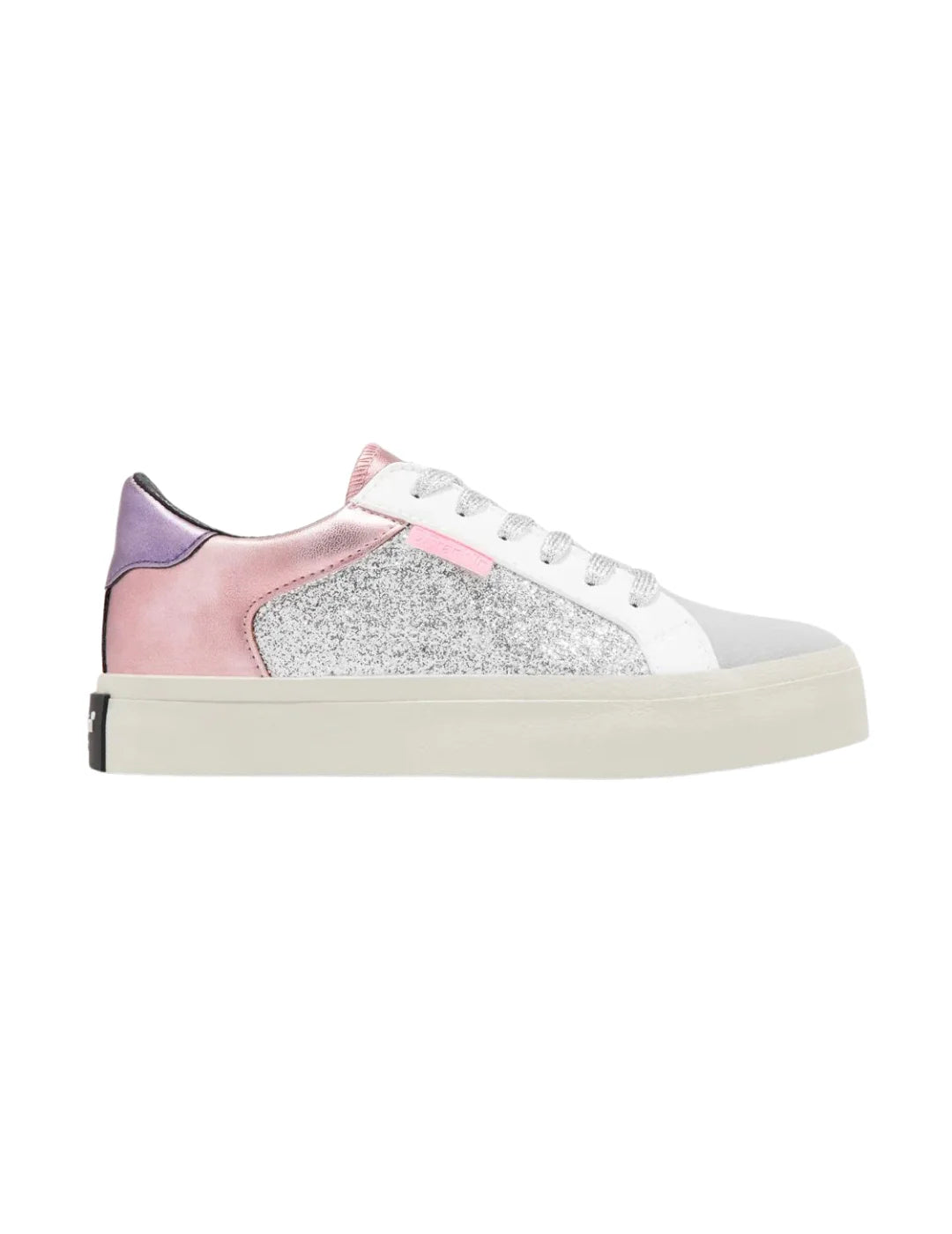 Zapatilla D.Franklin Half Moon Low Glitter Plata | Bicos de Fío