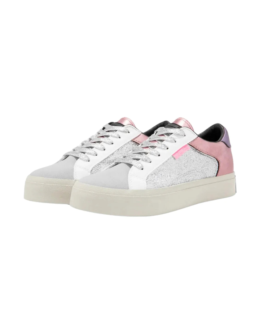 Zapatilla D.Franklin Half Moon Low Glitter Plata | Bicos de Fío