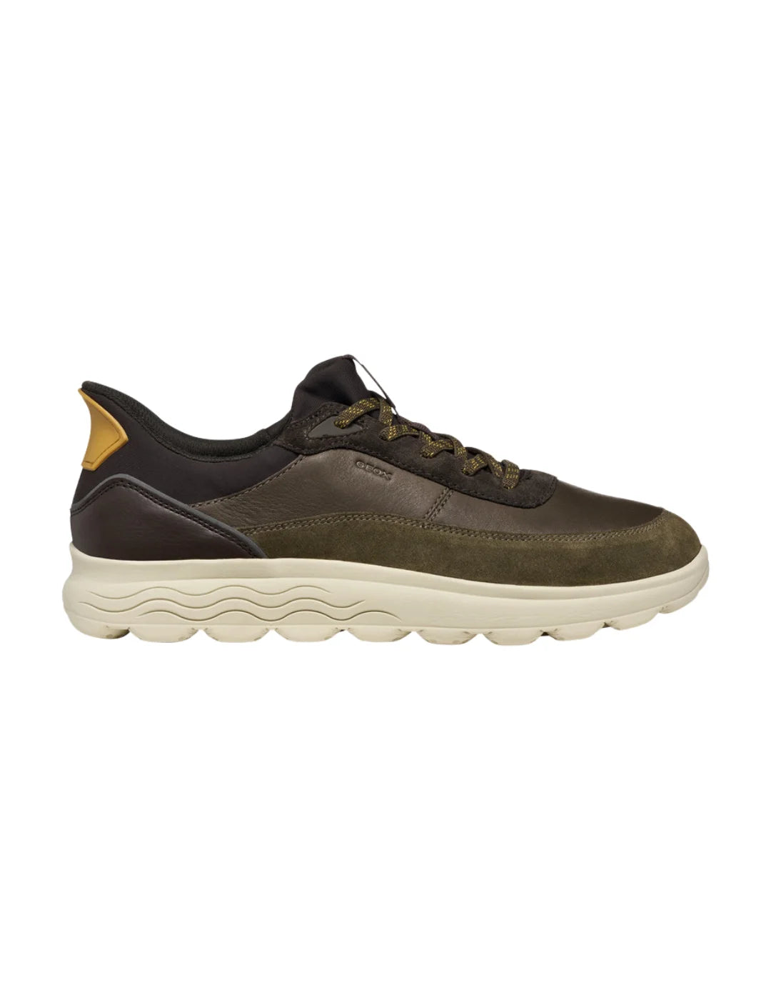 Zapatilla GEOX Spherica Plus Verde Militar-Marrón | Bicos de Fío