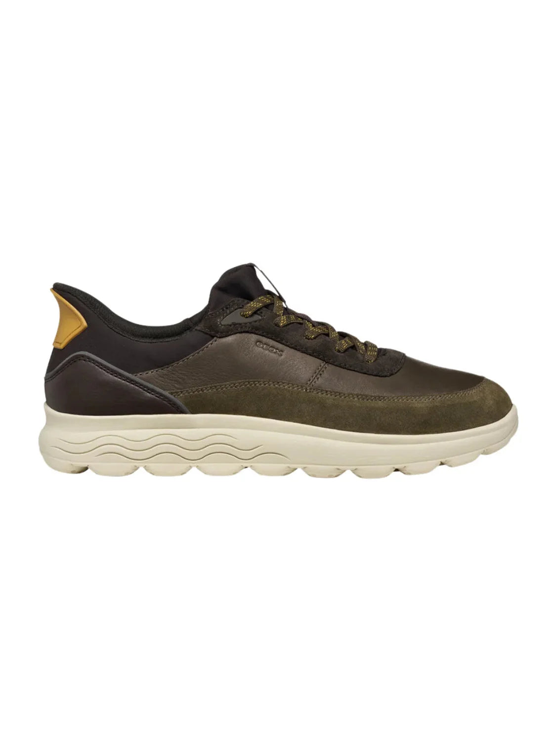 Zapatilla GEOX Spherica Plus Verde Militar-Marrón | Bicos de Fío