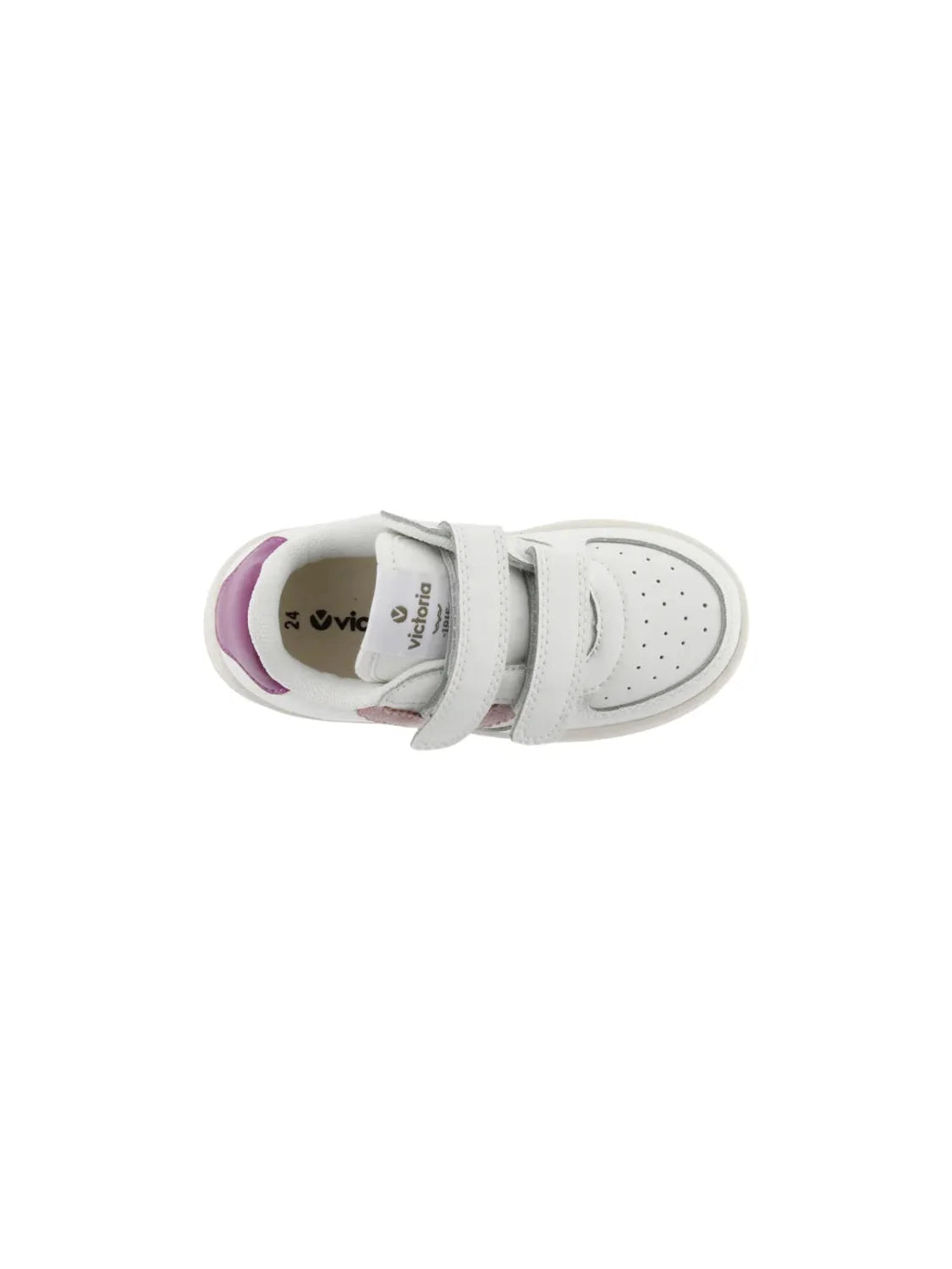 Zapatilla Niño Victoria Tiempo Contraste Rosa Blanco | Bicos de Fío