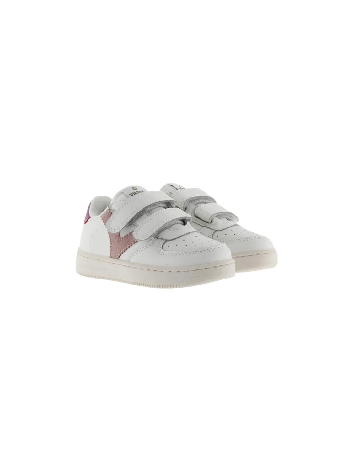 Zapatilla Niño Victoria Tiempo Contraste Rosa Blanco | Bicos de Fío
