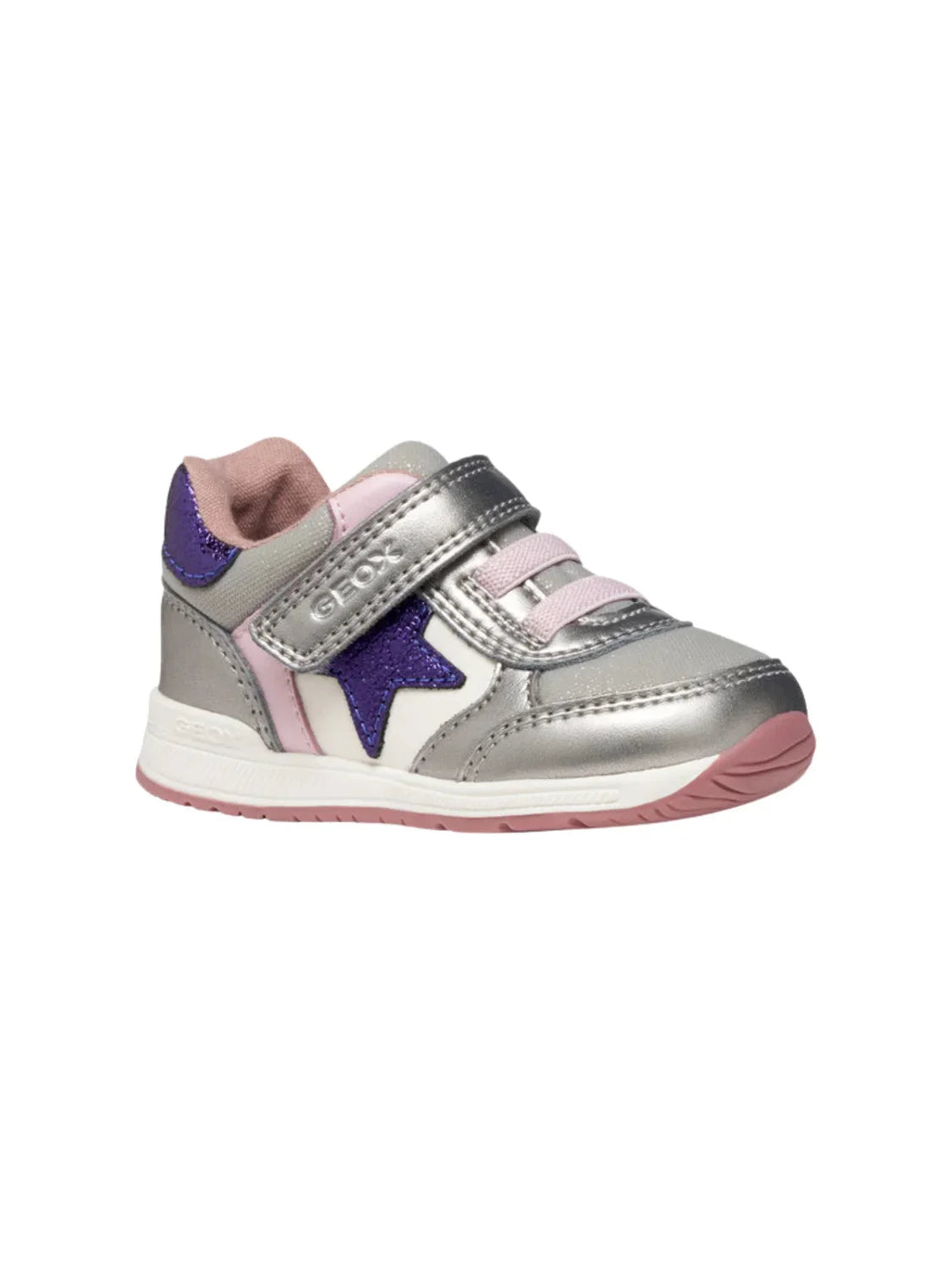 Zapatilla Primeros Pasos GEOX Rishon Plata | Bicos de Fío
