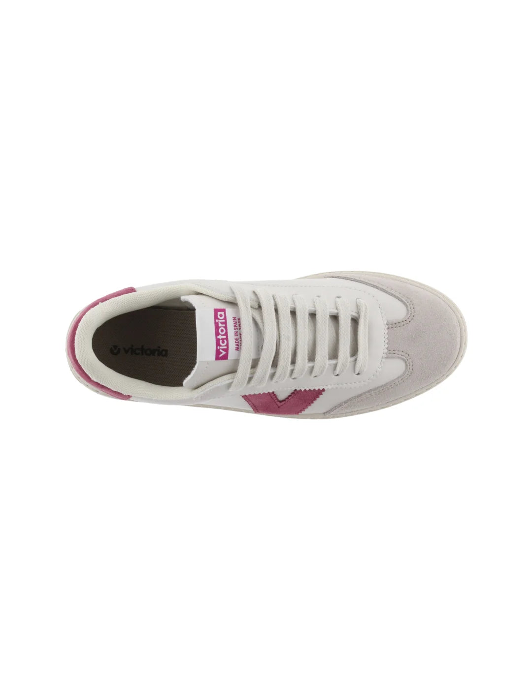 Zapatilla Victoria Barcelona Blanco-Frambuesa | Bicos de Fío