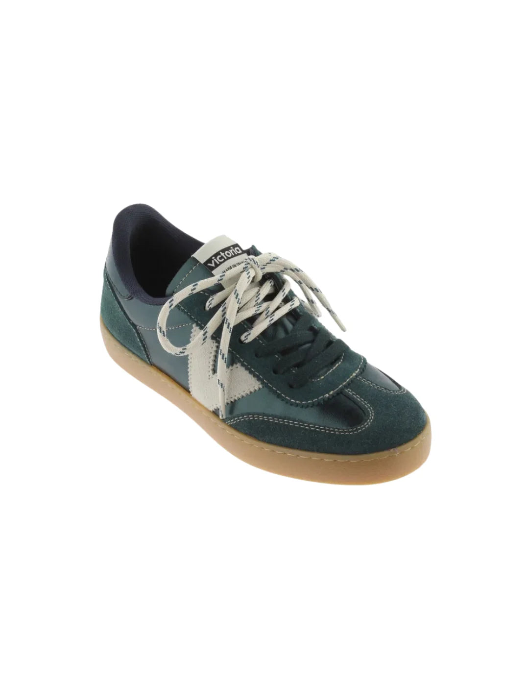 Zapatilla Victoria Berlín Piel Serraje Verde | Bicos de Fío