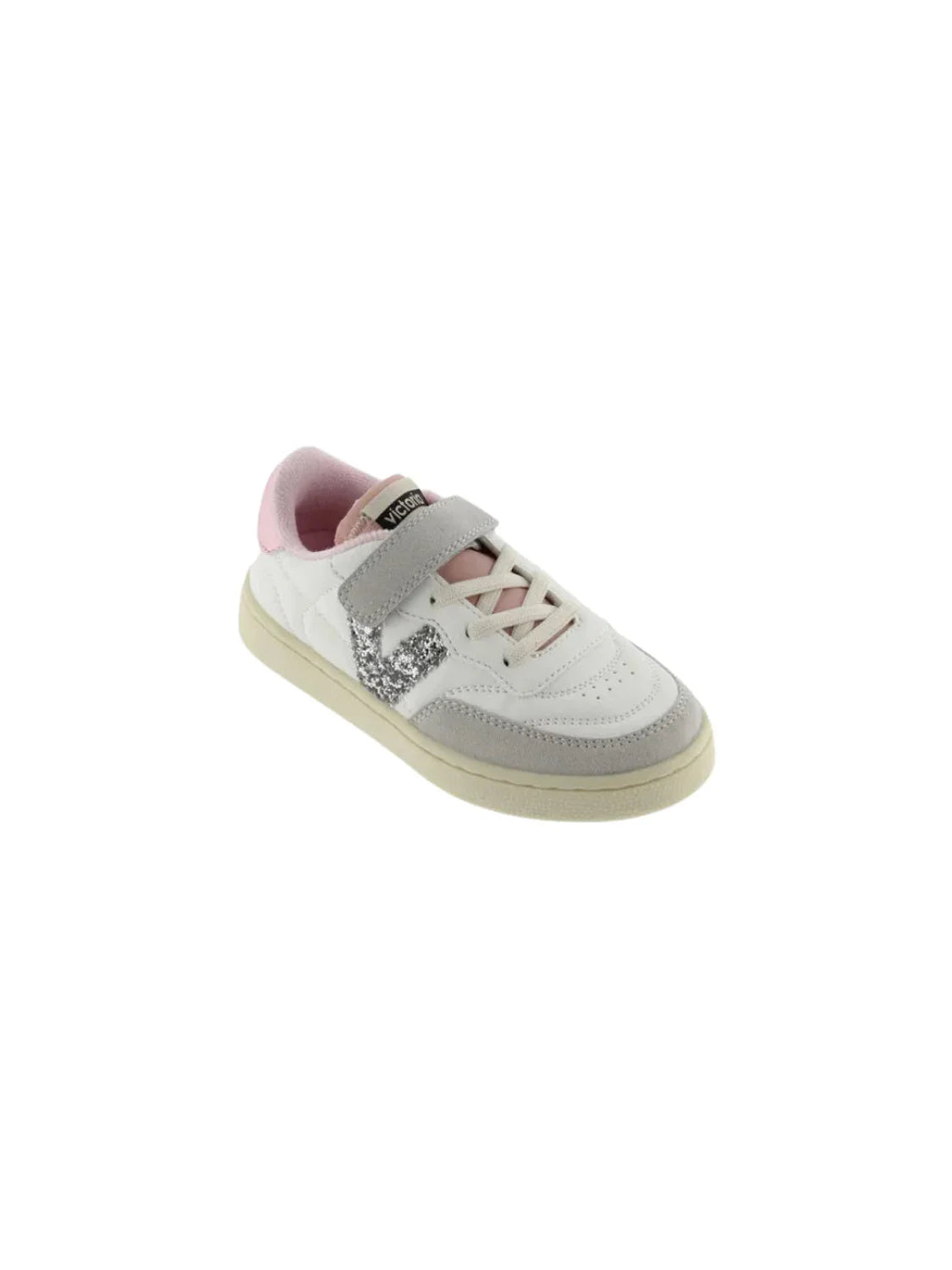 Zapatilla Victoria Oslo Glitter Blanco-Plata | Bicos de Fío