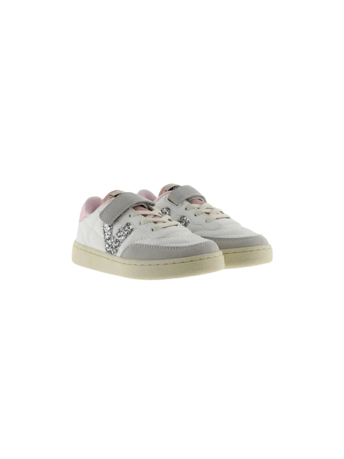 Zapatilla Victoria Oslo Glitter Blanco-Plata | Bicos de Fío