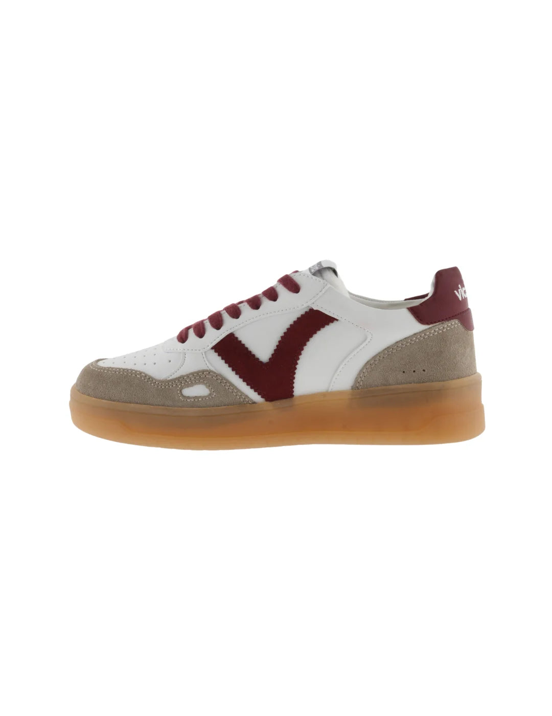 Zapatilla Victoria Seul Piel Serraje Rojo - Blanco | Bicos de Fío
