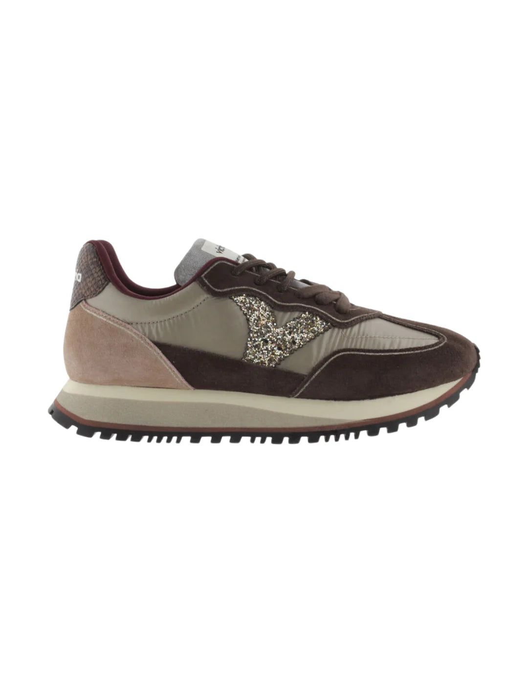Zapatilla Victoria Viento Serraje Glitter Platino | Bicos de Fío