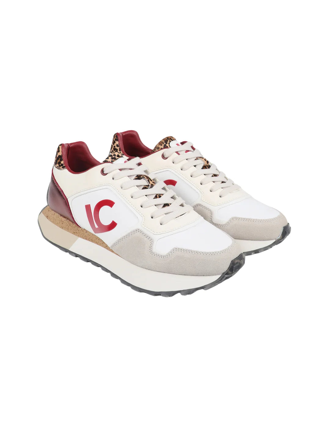 Zapatilla Lola Casademunt Animal Print Blanco | Bicos de Fío