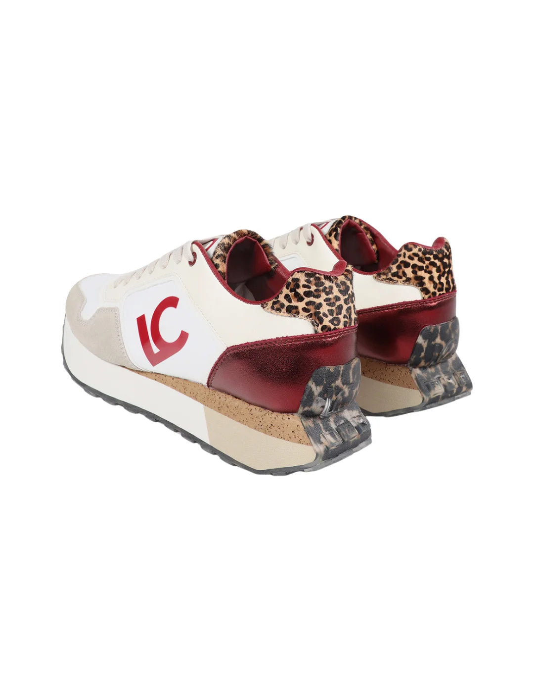 Zapatilla Lola Casademunt Animal Print Blanco | Bicos de Fío