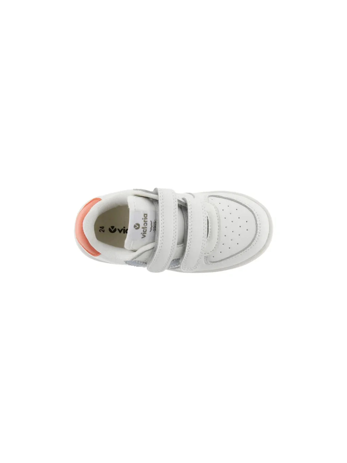 Zapatilla Victoria Tiempo Tiras Blanco Celeste | Bicos de Fío