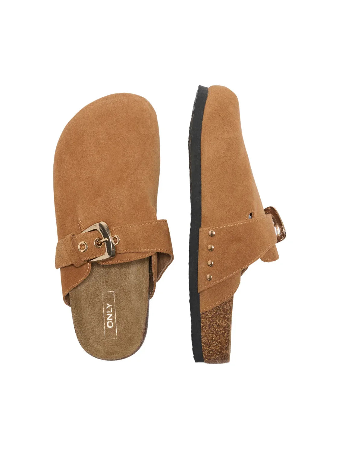 Zuecos Mule ONLY Houston Marrón | Bicos de Fío