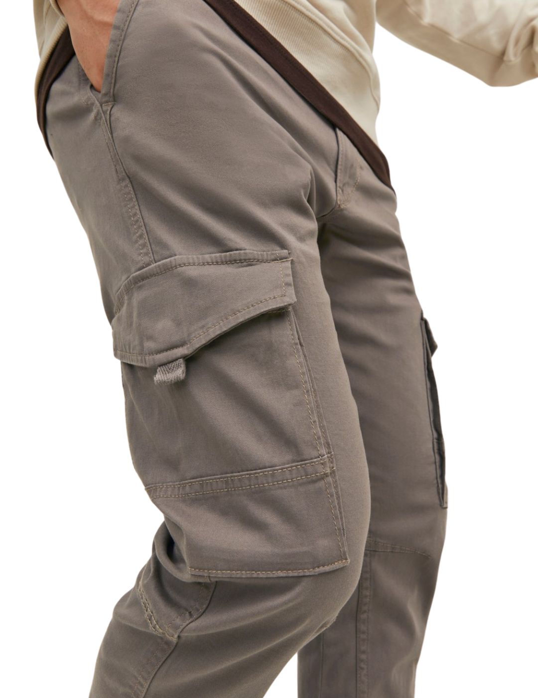 Pantalón cargo gris para hombre Jack and Jones - Bicos de Fío