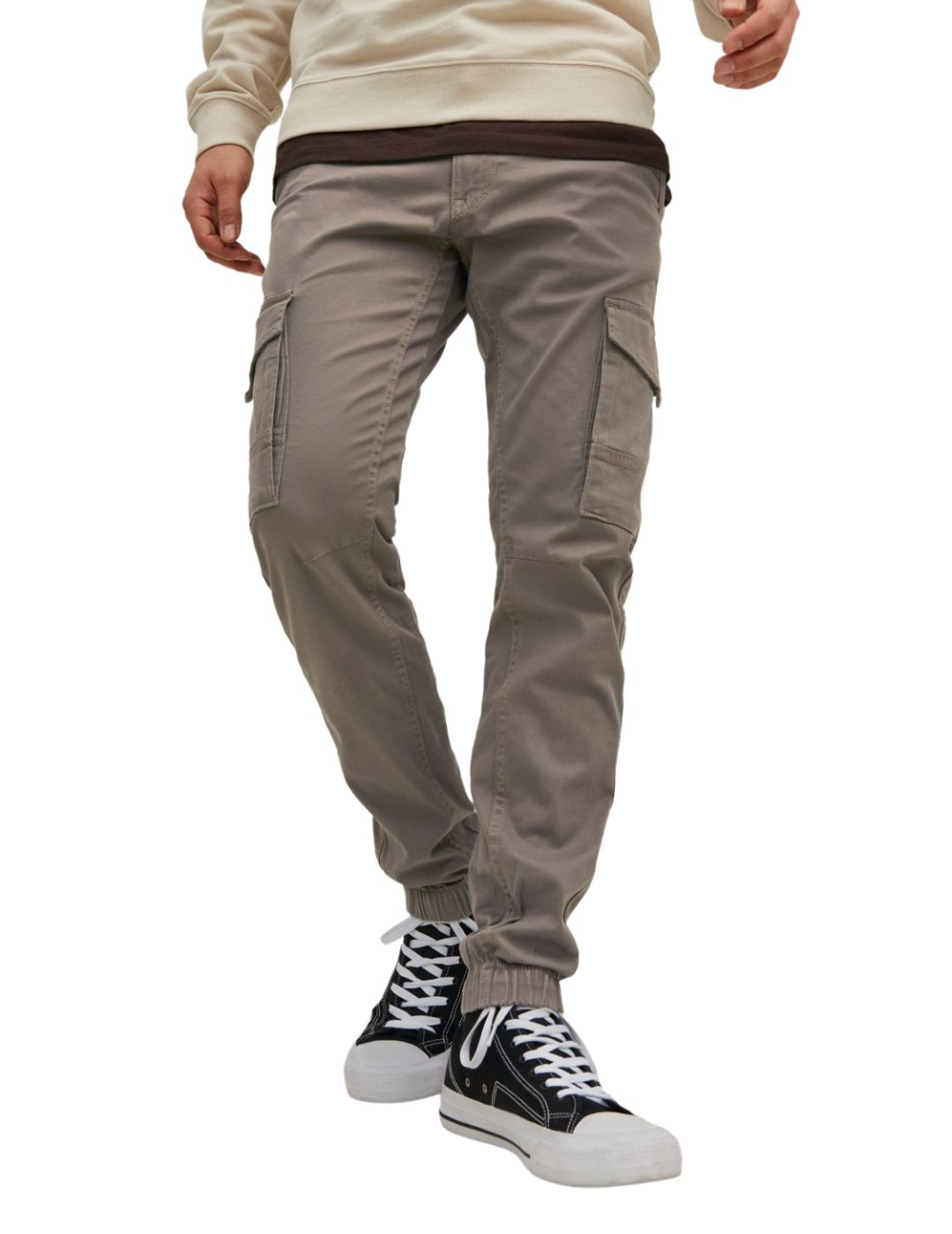 Pantalón cargo gris para hombre Jack and Jones - Bicos de Fío