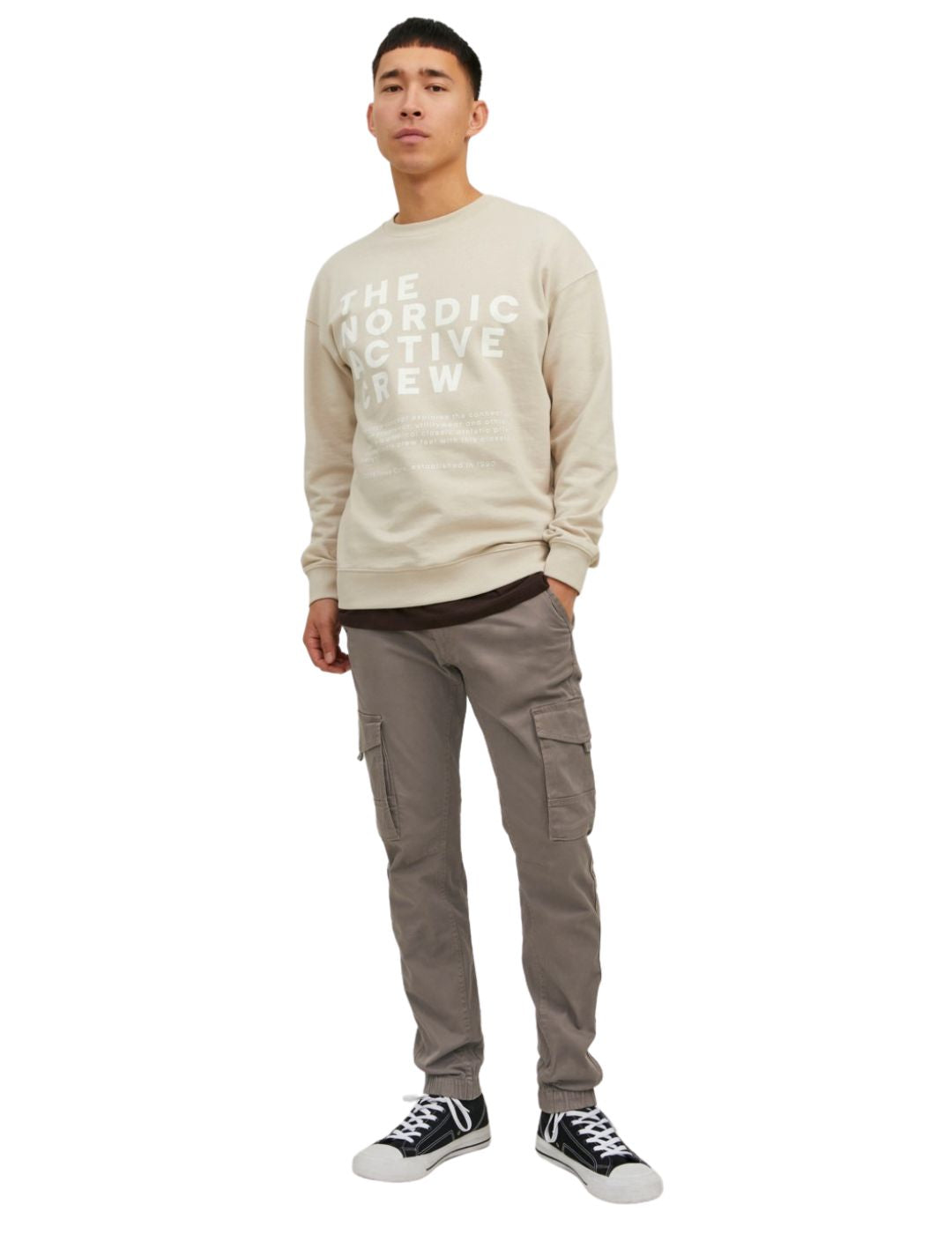 Pantalón cargo gris para hombre Jack and Jones - Bicos de Fío