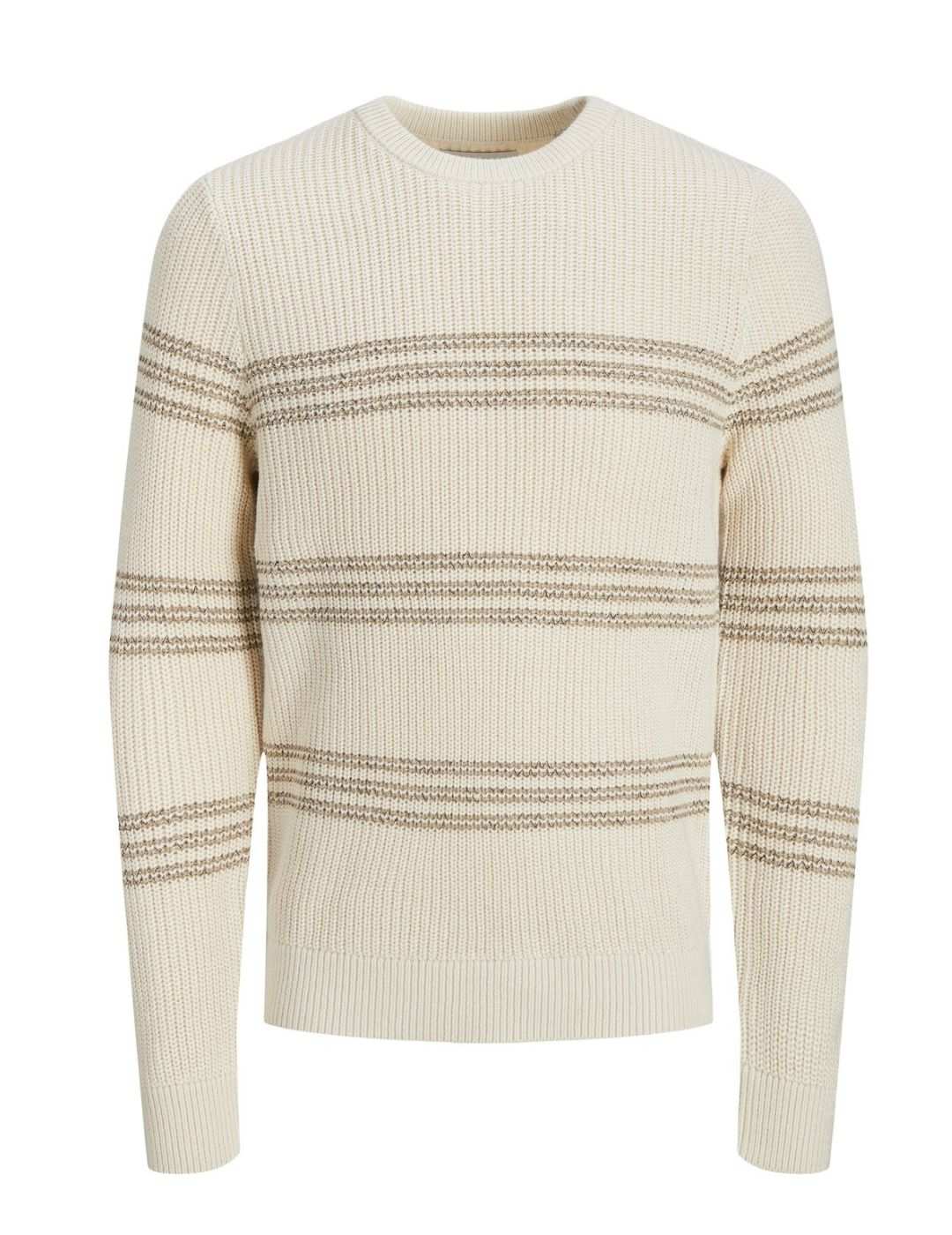 Jersey de rayas Jack and Jones Beige - Bicos de Fío