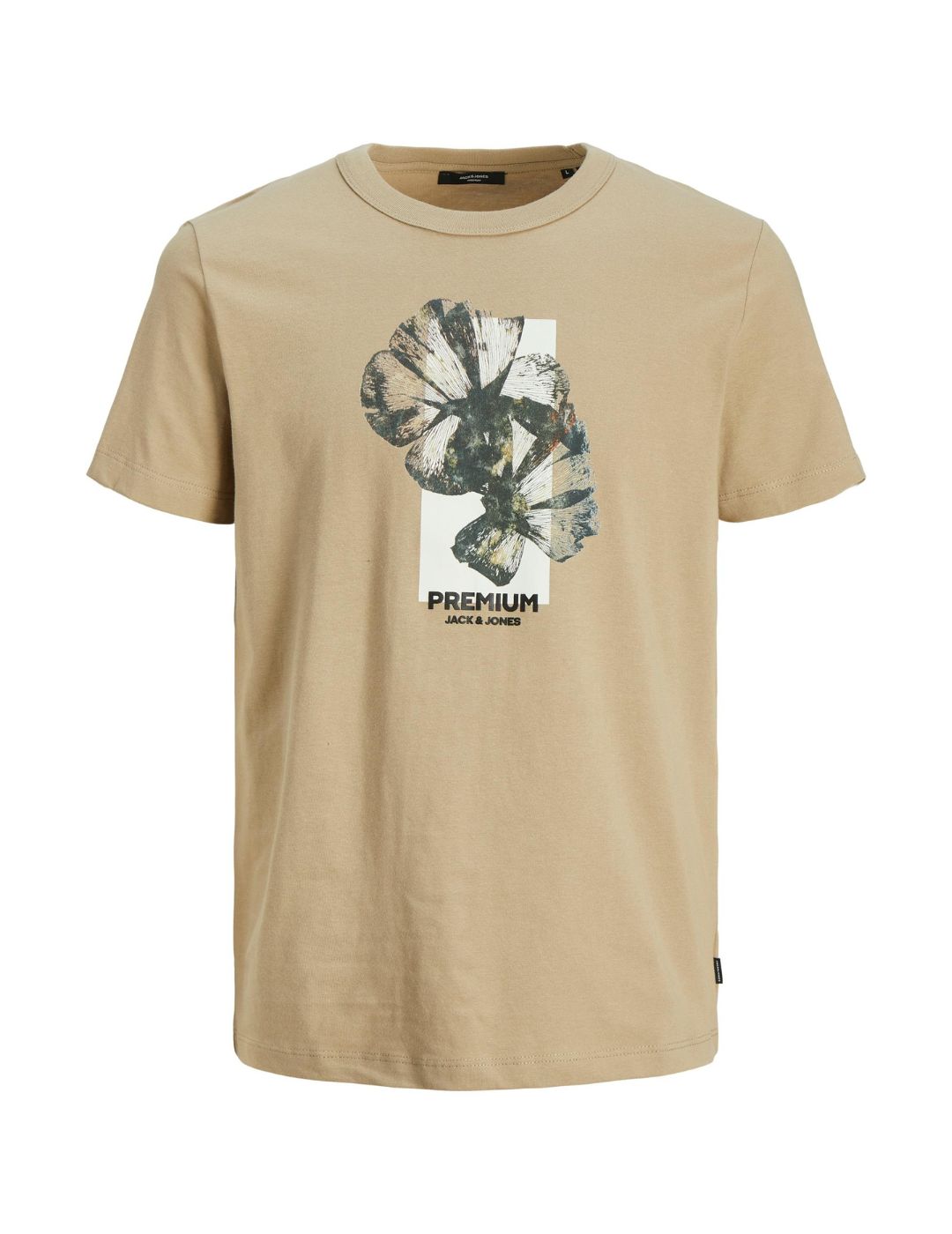Camiseta Jack and Jones Premium Print Beige - Bicos de Fío