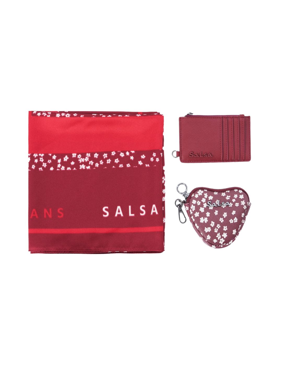 Pack de 2 Monederos + Pañuelo Salsa Rojo - Bicos de Fío