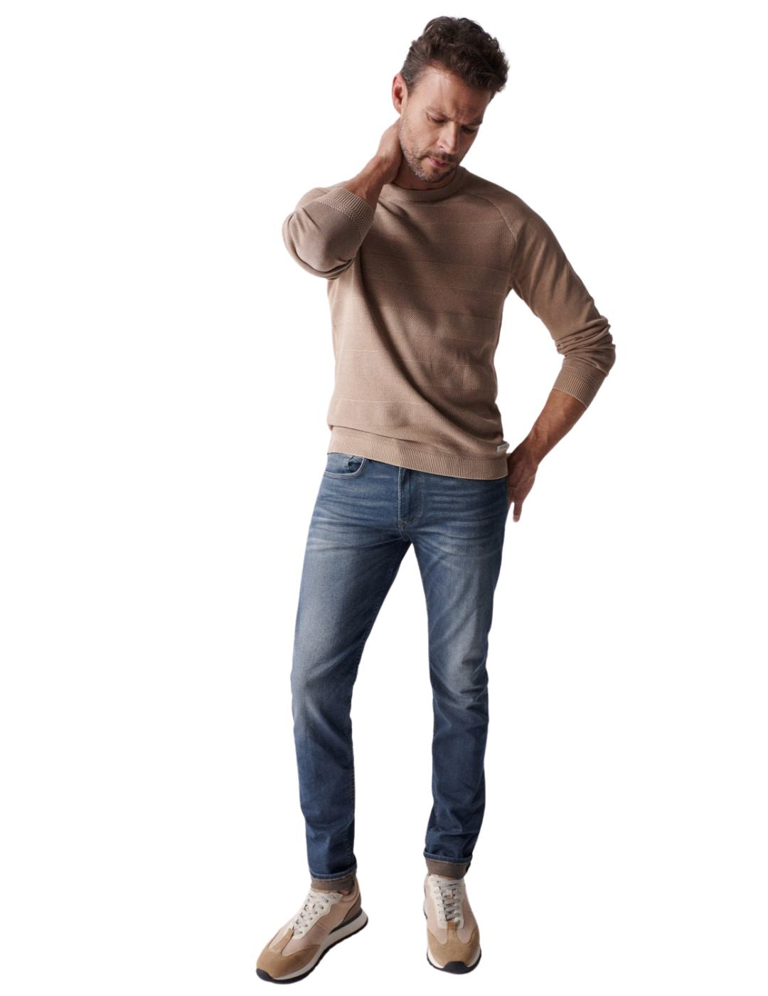 Jersey de punto teñido Salsa Arena - Bicos de Fío