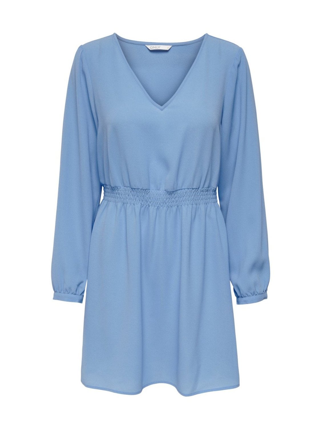 Vestido liso de manga larga Only Nova Azul | Bicos de Fío