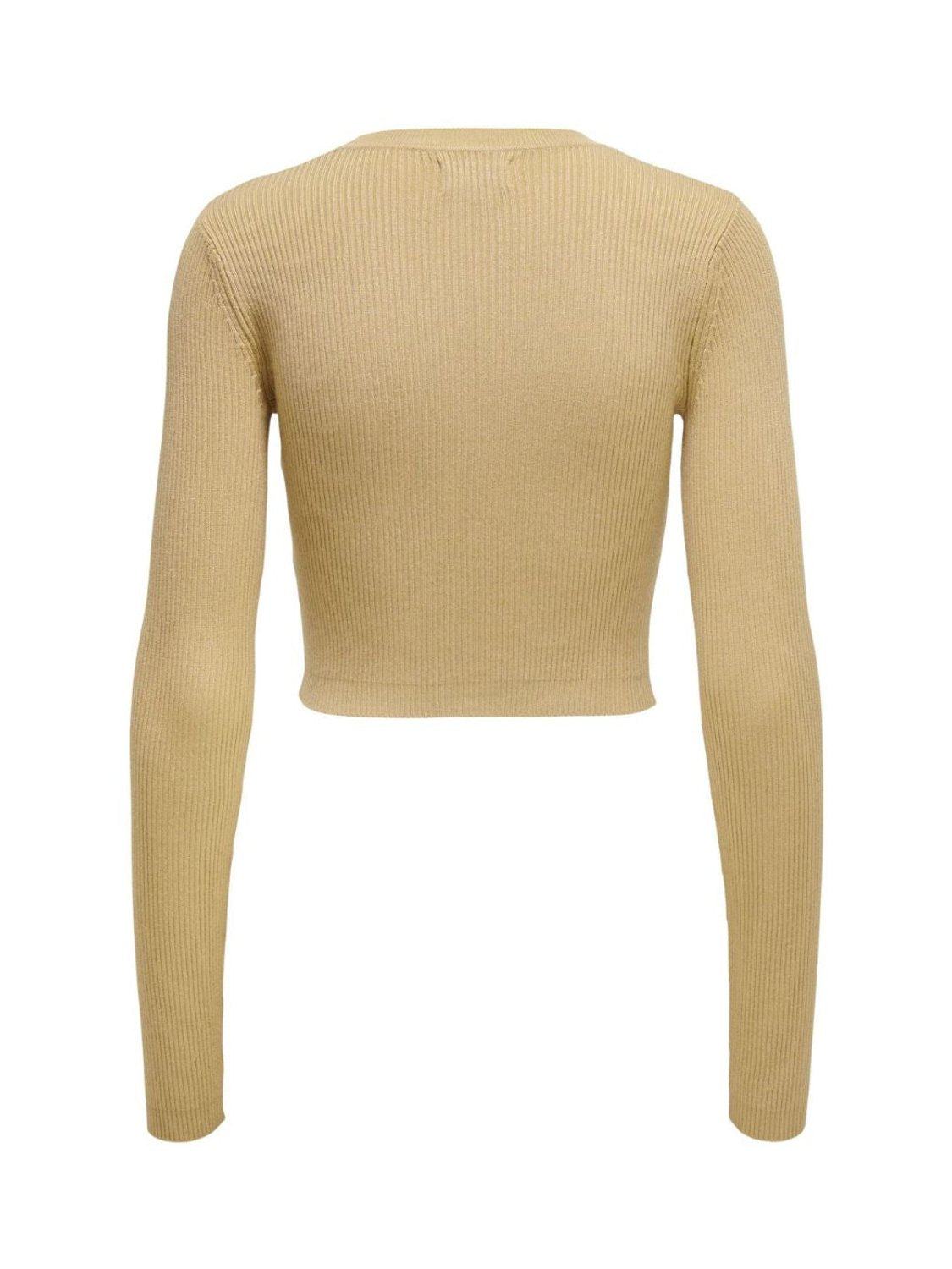 Jersey de punto recortado Only Liza Beige - Bicos de Fío