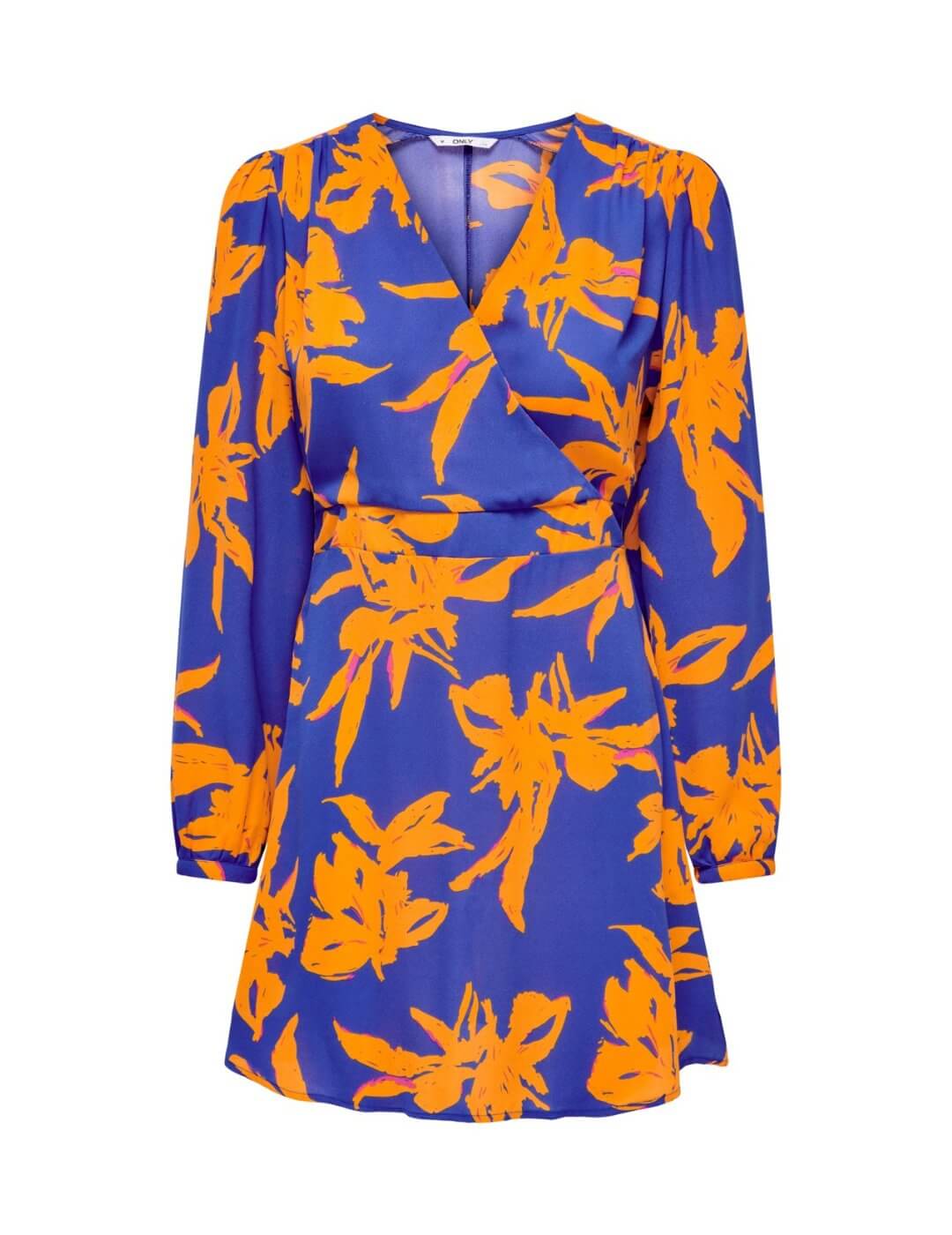 Vestido corto estampado Only Azul | Bicos de Fío