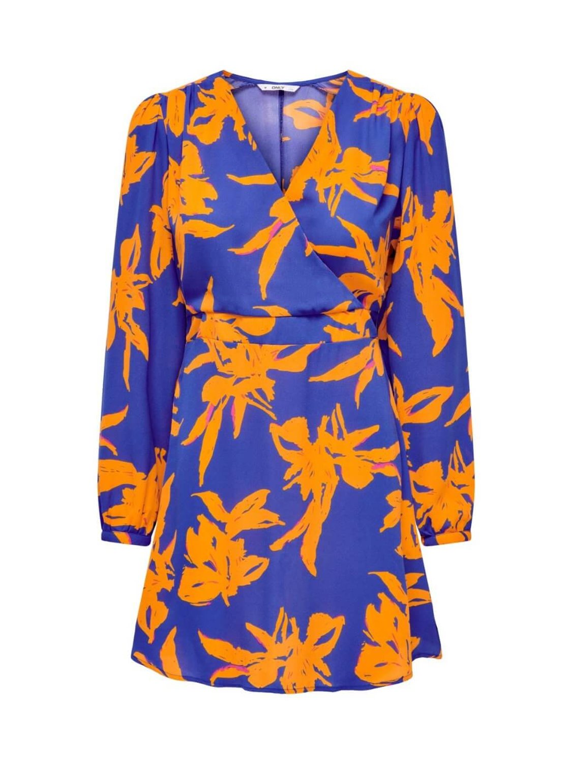 Vestido corto estampado Only Azul | Bicos de Fío