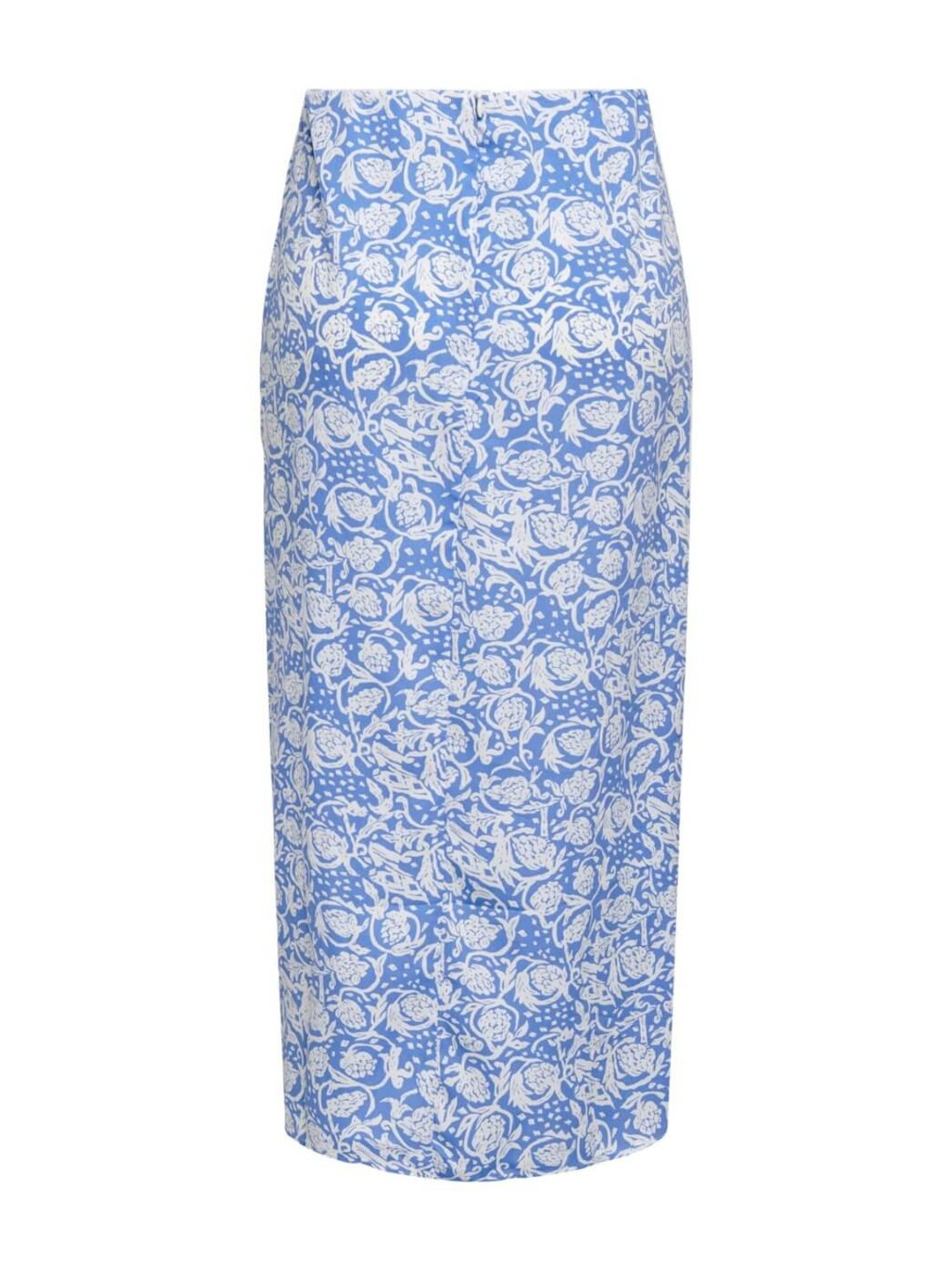 Falda midi estampada con fruncido Only Azul | Bicos de Fío