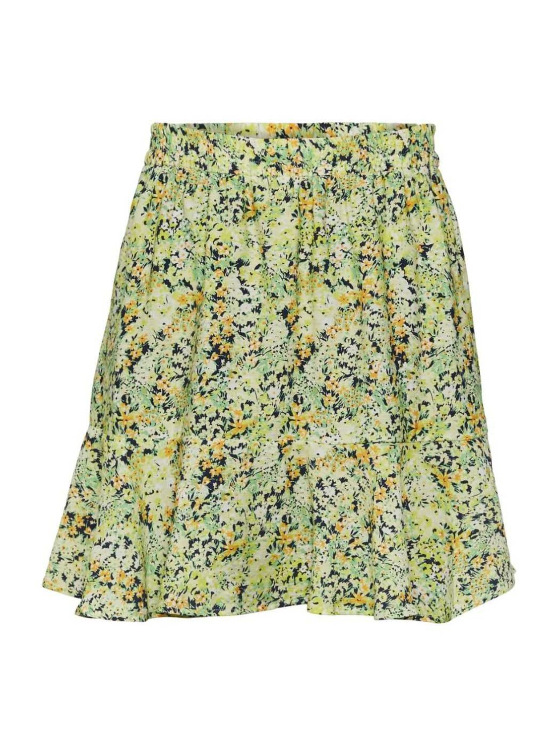 Minifalda verde estampada Pieces | Bicos de Fío