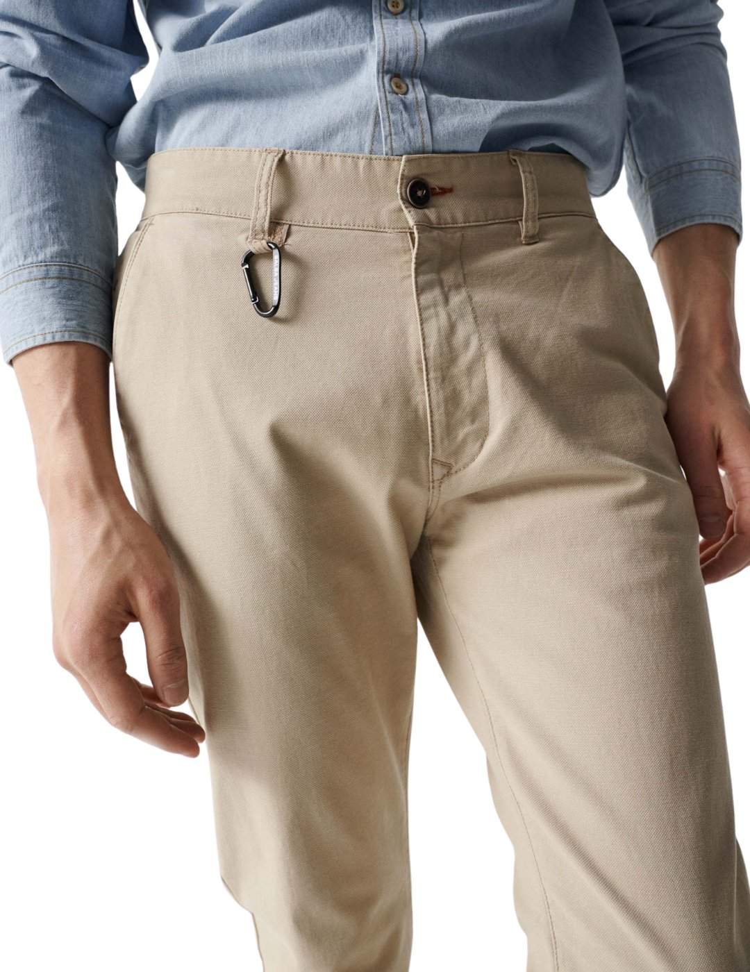 Pantalón chino Slim Salsa Beige | Bicos de Fío