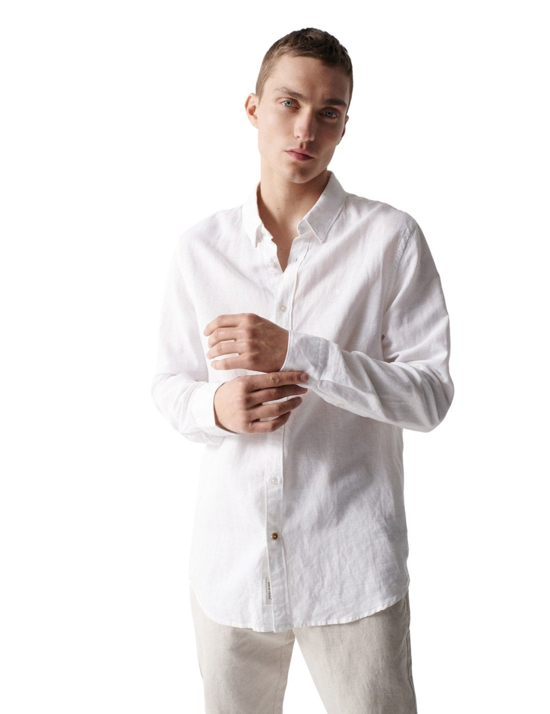 Camisa blanca de lino Salsa | Bicos de Fío